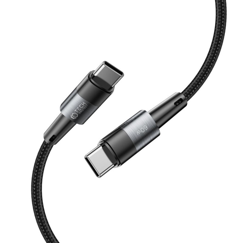 Tech-Protect UltraBoost USB-C/USB-C kabelis PD 60W 3A 200 cm, pelēks