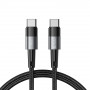 Tech-Protect UltraBoost USB-C/USB-C kabelis PD 60W 3A 100 cm, pelēks