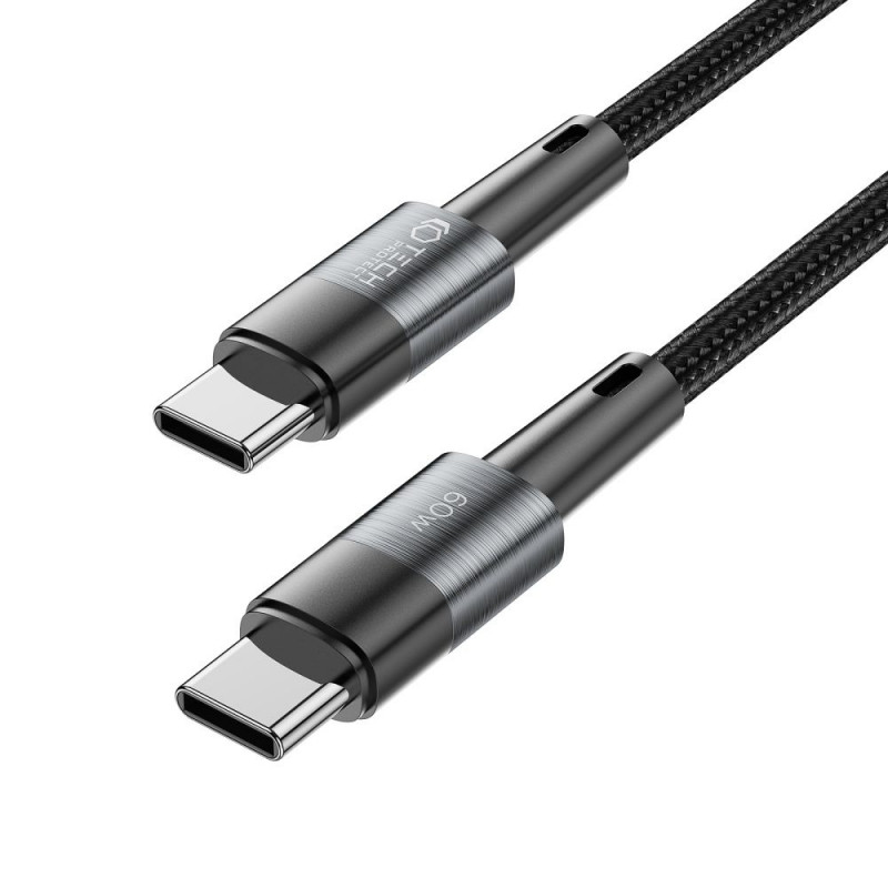 Tech-Protect UltraBoost USB-C/USB-C kabelis PD 60W 3A 25 cm, pelēks