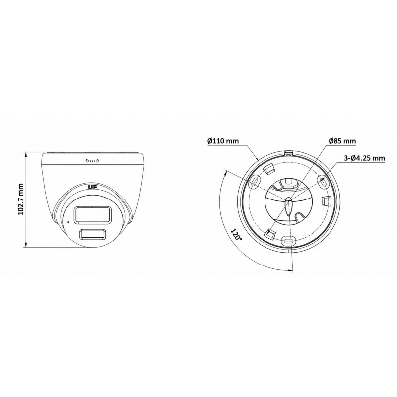 Miton NT-IP138CA-DL IP kamera, 8 MP, 2.8 mm