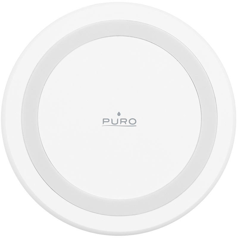 PURO Qi bezvadu uzlādes stacija 10W, balta