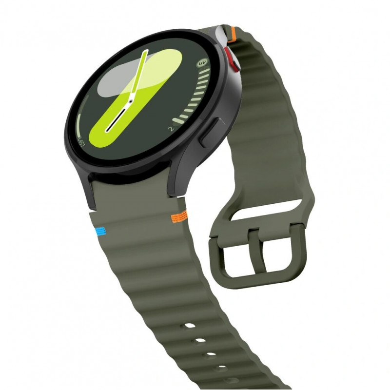 Tech-Protect silikona sporta siksniņa THP3054 Samsung Galaxy Watch 4/5/5 Pro/6/7/FE, Army Green