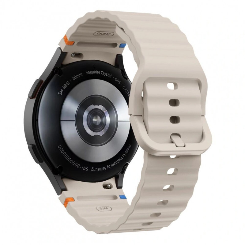 Tech-Protect Silicone Sport siksniņa Samsung Galaxy Watch 4/5/5 Pro/6/7/FE, Starlight