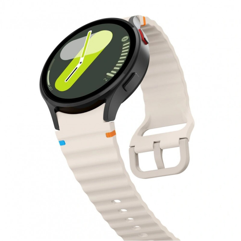 Tech-Protect Silicone Sport siksniņa Samsung Galaxy Watch 4/5/5 Pro/6/7/FE, Starlight