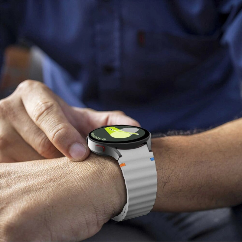 Tech-Protect Silicone Sport siksniņa Samsung Galaxy Watch 4/5/5 Pro/6/7/FE, Starlight