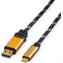 ROLINE GOLD USB 3.2 Gen 1 kabelis, USB-A uz USB-C, spraudnis/spraudnis, 2 m (11.02.9093)