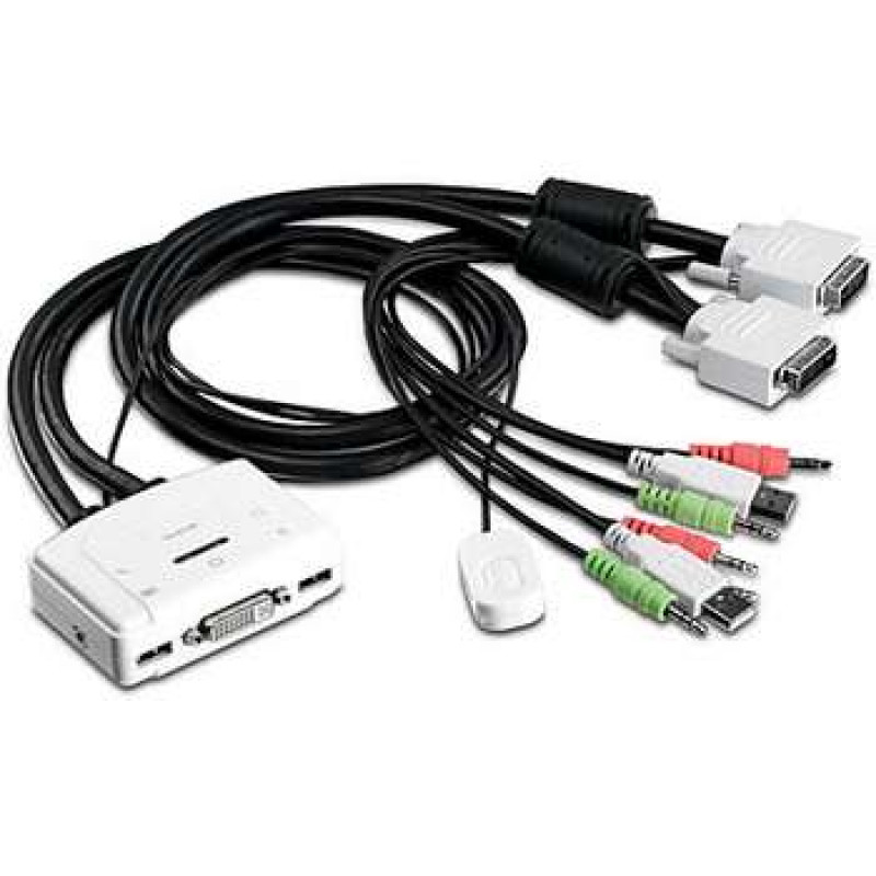 TRENDnet TK-214i KVM/audio komutators, 2 x KVM/audio
