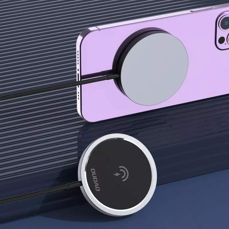 Dudao A12XS 15W MagSafe savietojams bezvadu lādētājs, melns
