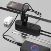 Dudao A27TEU PD 30W GaN sienas lādētājs, USB-A + USB-C, melns