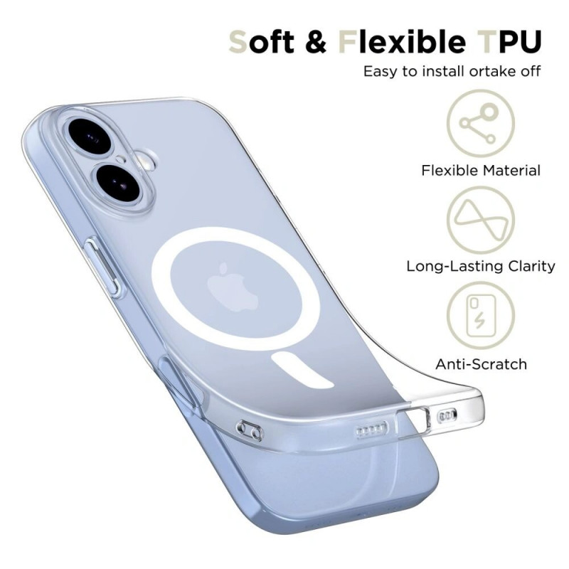 Tech-Protect FlexAir MagSafe vāciņš Apple iPhone 17, caurspīdīgs