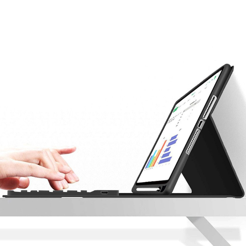 Tech-Protect SC Pen + Keyboard Apple iPad 10.9 (2022) / iPad 11 (2025) futrālis ar tastatūru, melns