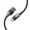 Tech-Protect Ultraboost USB-A / USB-C kabelis, 66W, 6A, 50 cm, pelēks