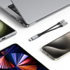 Tech-Protect Ultraboost USB-C uz USB-C un mini jack 3,5 mm adapteris, 60W, melns