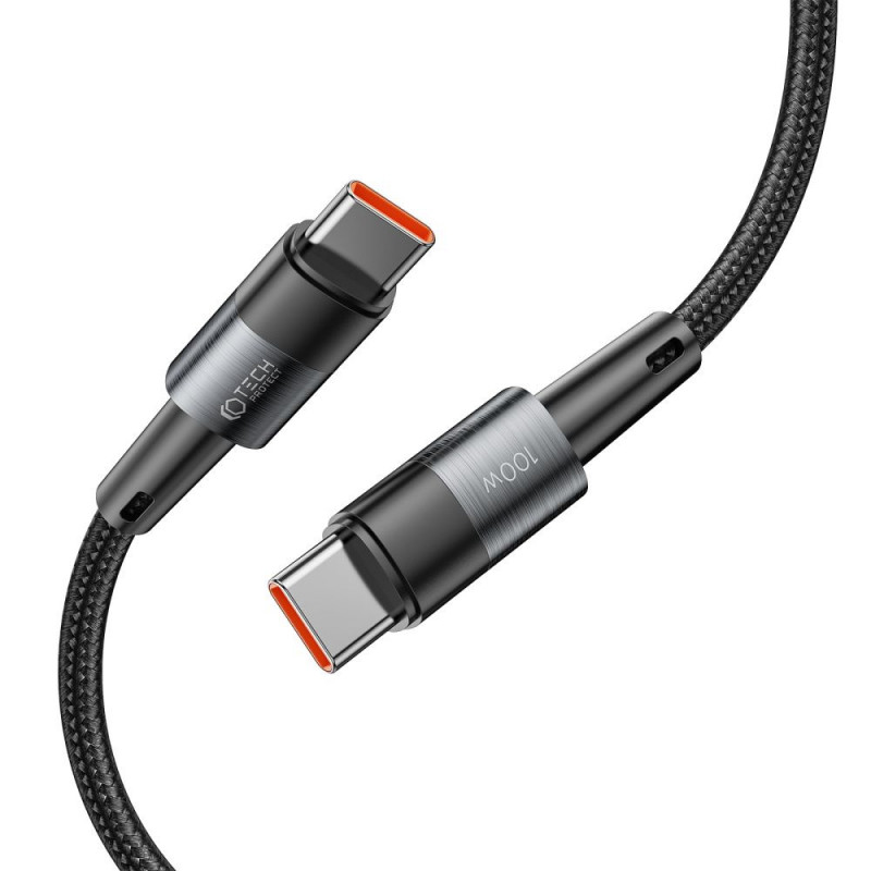 Tech-Protect Ultraboost USB-C PD kabelis, 100W, 5A, 25 cm, pelēks