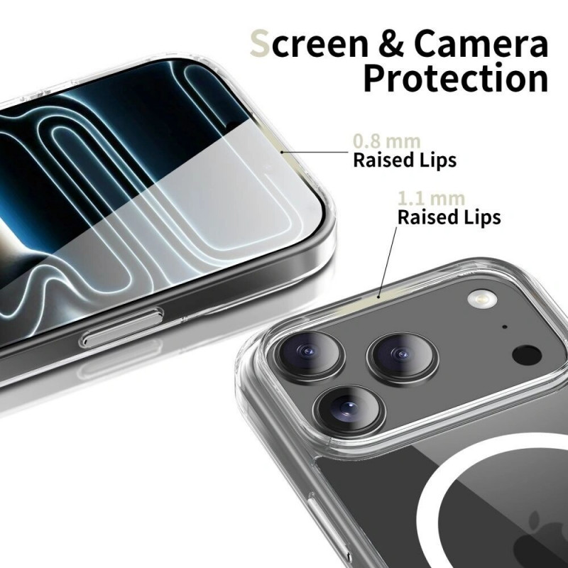 Tech-Protect Flexair Hybrid CC MagSafe vāciņš Apple iPhone 17 Pro, caurspīdīgs