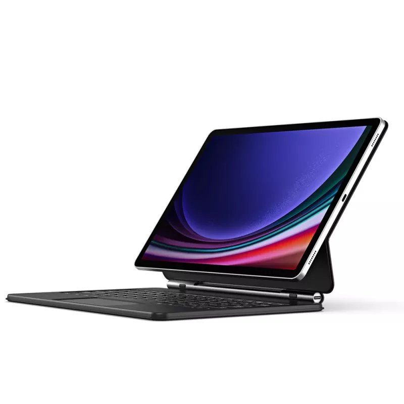 Dux Ducis MK sērijas tastatūras futrālis ar Bluetooth tastatūru Samsung Galaxy Tab S9+ / S8+ / S7+, melns