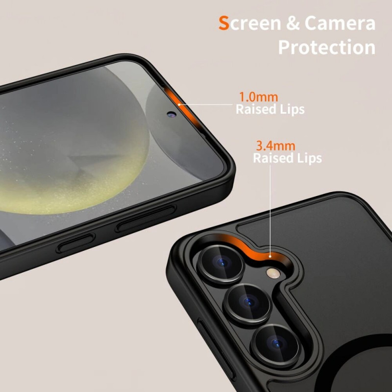 Tech-Protect Magmat MagSafe vāciņš Samsung Galaxy S25, matēti melns