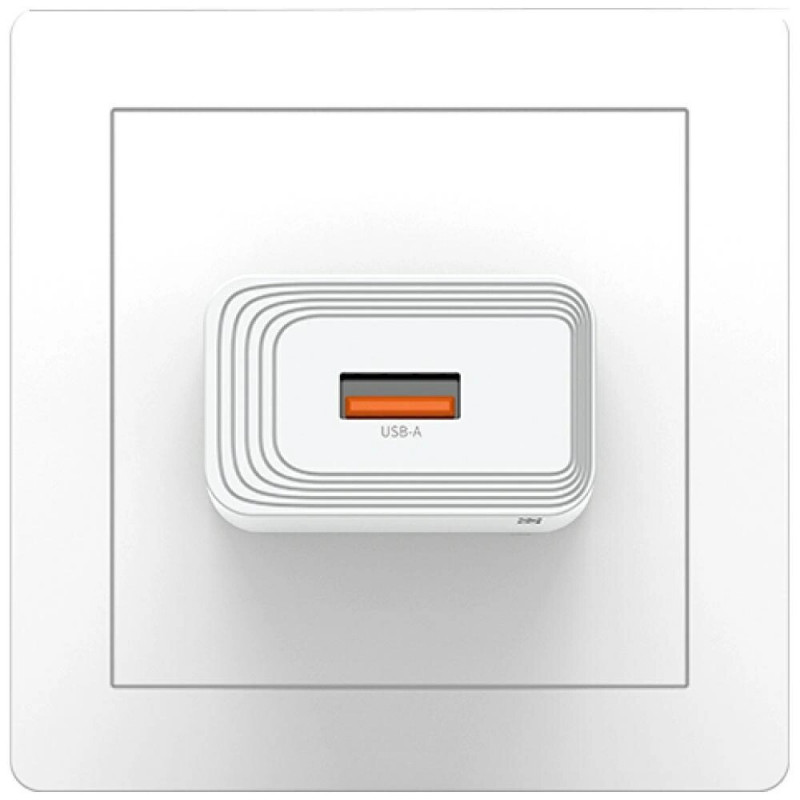USAMS CC326 T69 USB-A sienas lādētājs, 10,5 W, 2,1 A, balts