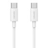 USAMS CC339 T76 45W GaN USB-C sienas lādētājs ar SJ711 USB-C–USB-C kabeli (1 m), balts