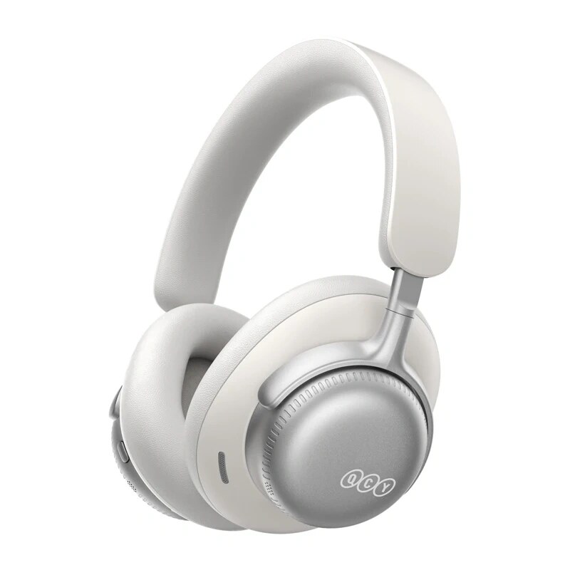 QCY H6 Ultra bezvadu austiņas ar ausu apkārtni, adaptīvā ANC, Bluetooth 6.0, baltas