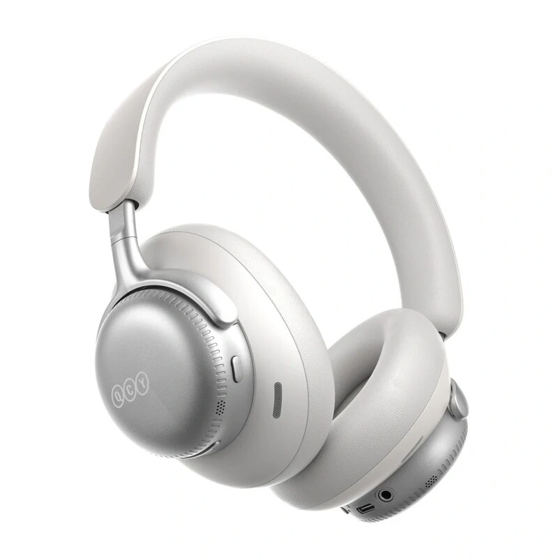 QCY H6 Ultra bezvadu austiņas ar ausu apkārtni, adaptīvā ANC, Bluetooth 6.0, baltas