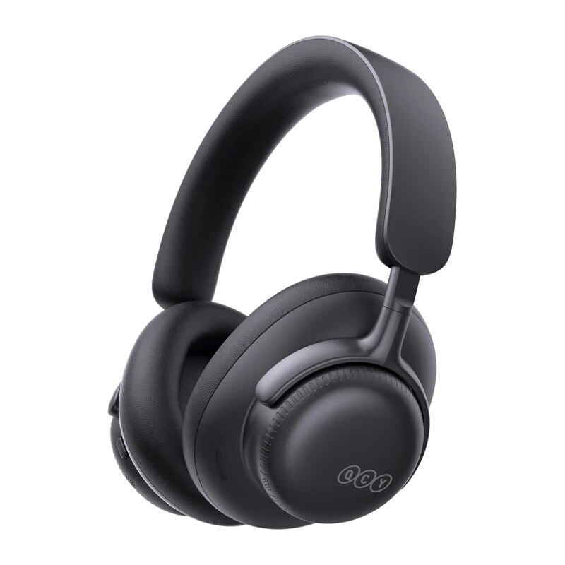 QCY H6 Ultra bezvadu ausu aizsegšanas austiņas, adaptīvā ANC, Bluetooth 6.0, melnas