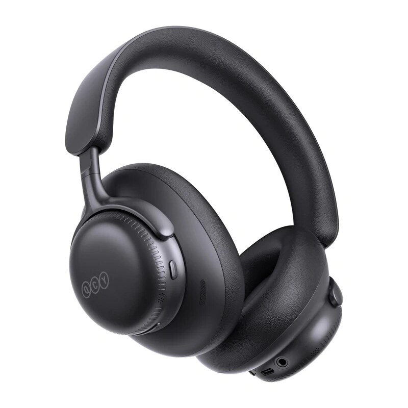 QCY H6 Ultra bezvadu ausu aizsegšanas austiņas, adaptīvā ANC, Bluetooth 6.0, melnas