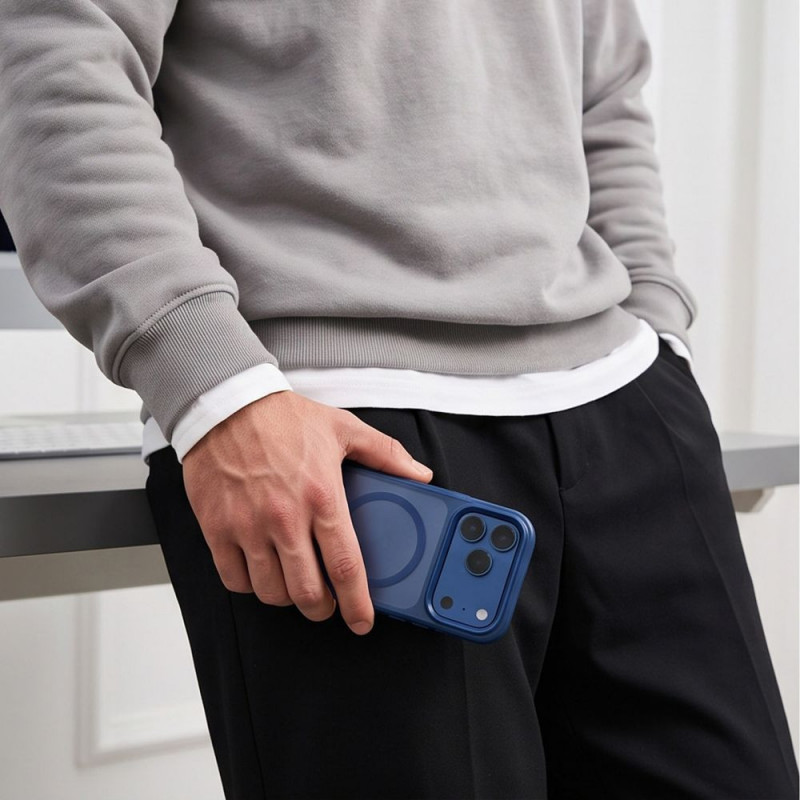 Tech-Protect Magmat MagSafe CC vāciņš Apple iPhone 17 Pro Max / 18 Pro Max, matēti tumši zils