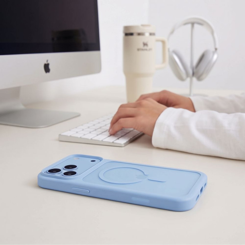 Tech-Protect Magmat MagSafe CC vāciņš Apple iPhone 17 Pro / 18 Pro, matēti gaiši zils