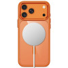 Tech-Protect Magmat MagSafe CC vāciņš Apple iPhone 17 Pro Max / 18 Pro Max, Cosmic Orange / caurspīdīgs