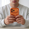 Tech-Protect Magmat MagSafe CC vāciņš Apple iPhone 17 Pro Max / 18 Pro Max, Cosmic Orange / caurspīdīgs