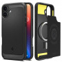Spigen Rugged Armor Mag MagSafe vāciņš Apple iPhone 16, matēti melns