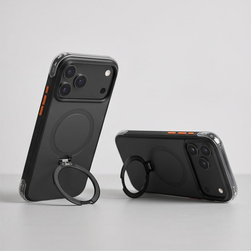 Tech-Protect MagAir Stand MagSafe CC vāciņš Apple iPhone 17 Pro Max / 18 Pro Max, matēti melns