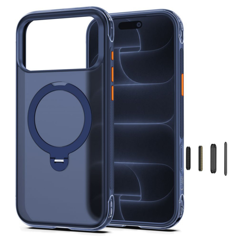 Tech-Protect MagAir Stand MagSafe CC apvalks Apple iPhone 17 Pro Max / 18 Pro Max, matēti tumši zils