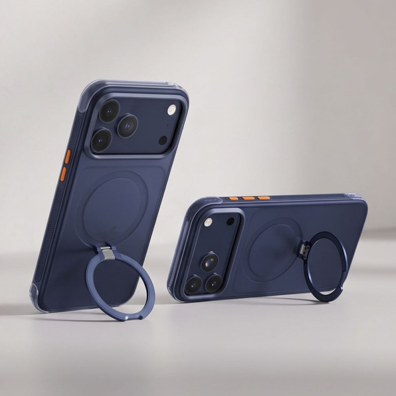 Tech-Protect MagAir Stand MagSafe CC vāciņš Apple iPhone 17 Pro / 18 Pro, matēti tumši zils