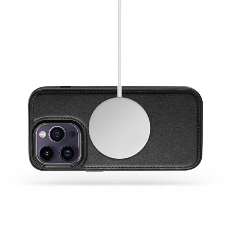 Tech-Protect Wallet MagSafe maciņa futrālis Apple iPhone 17e / 16e, matēti melns