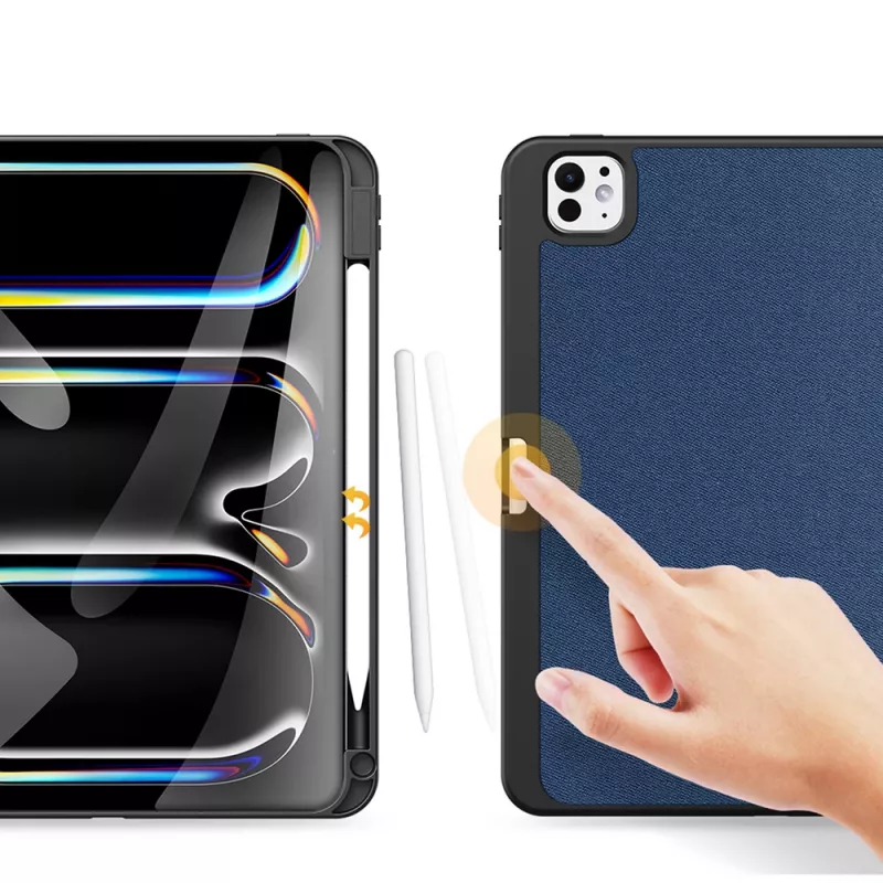 Dux Ducis Domo vāciņš ar atloku un viedās miega funkciju Xiaomi Pad 6 / 6 Pro, zils
