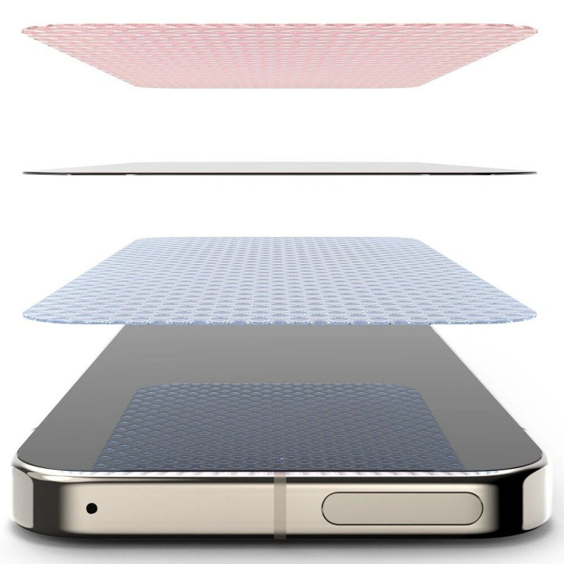 Ringke Easy Slide rūdīta stikla ekrāna aizsargs Google Pixel 9 Pro XL / 10 Pro XL / 11 Pro XL (2 gab.), caurspīdīgs
