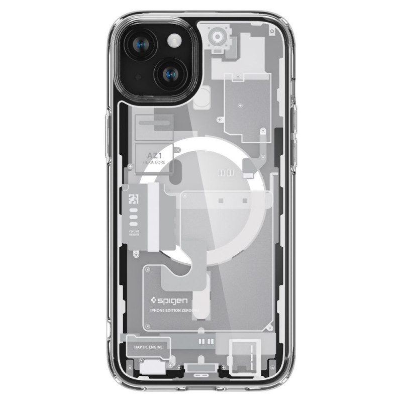 Spigen Ultra Hybrid Mag vāciņš ar MagSafe Apple iPhone 15 Plus / 14 Plus, Zero One, balts