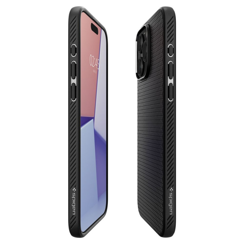 Spigen Liquid Air apvalks Apple iPhone 15 Pro, matēti melns