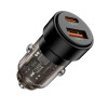 Tech-Protect CC03 2 portu automašīnas lādētājs USB-A / USB-C, PD 75W, melns