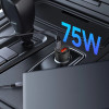 Tech-Protect CC03 2 portu automašīnas lādētājs USB-A / USB-C, PD 75W, melns