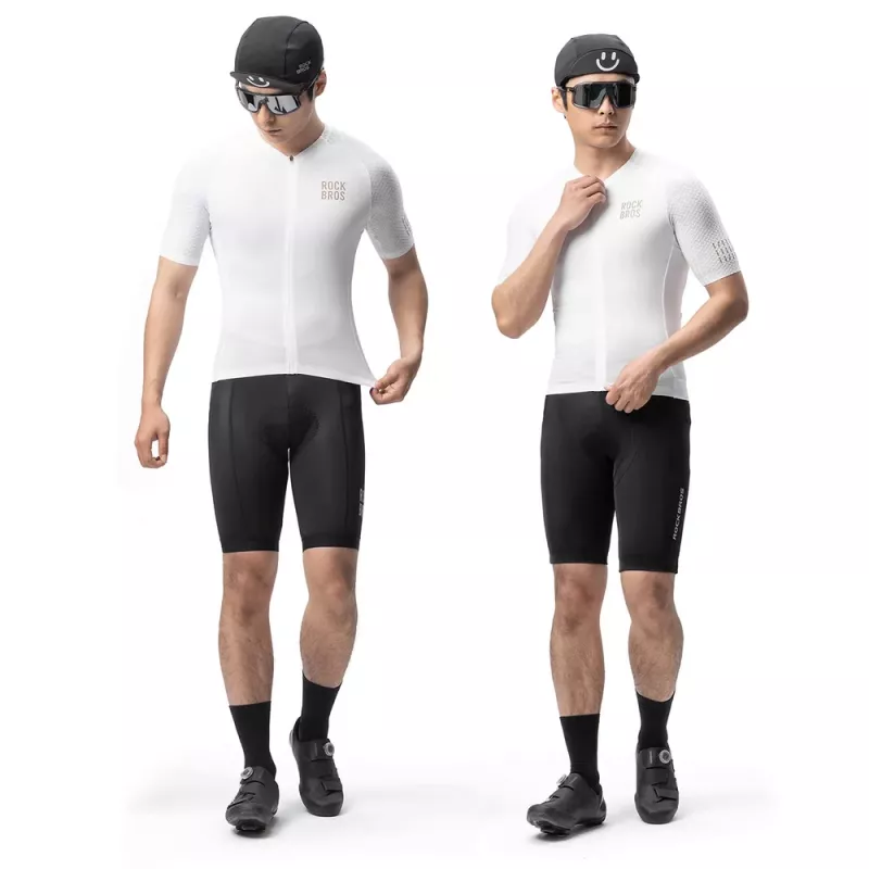 Rockbros YDDX011 Diamond īsām piedurknēm velosipēda krekls, izmērs S, balts