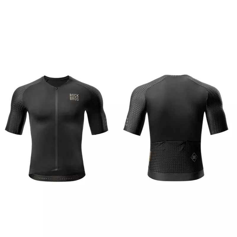 Rockbros YDDX011 Diamond īsroku velosipēdista krekls, izmērs XL, melns