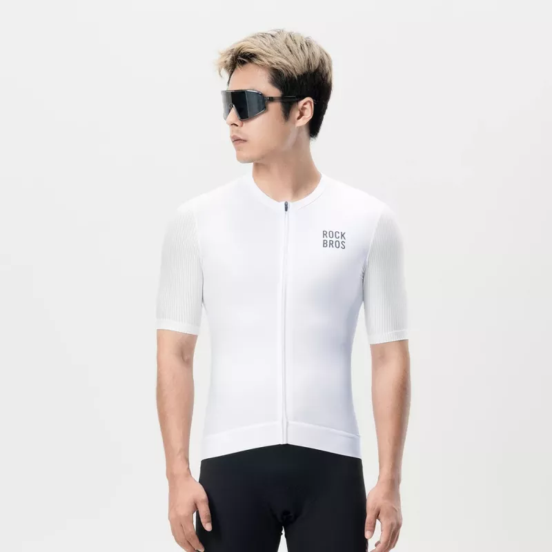 Rockbros 15200025 īsām piedurknēm velosipēda krekls, izmērs XL, balts