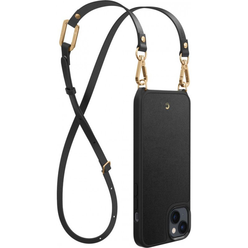 Spigen Cyrill Classic Charm Mag (ACS04948) MagSafe vāciņš ar siksniņu Apple iPhone 14 Plus / 15 Plus, melns