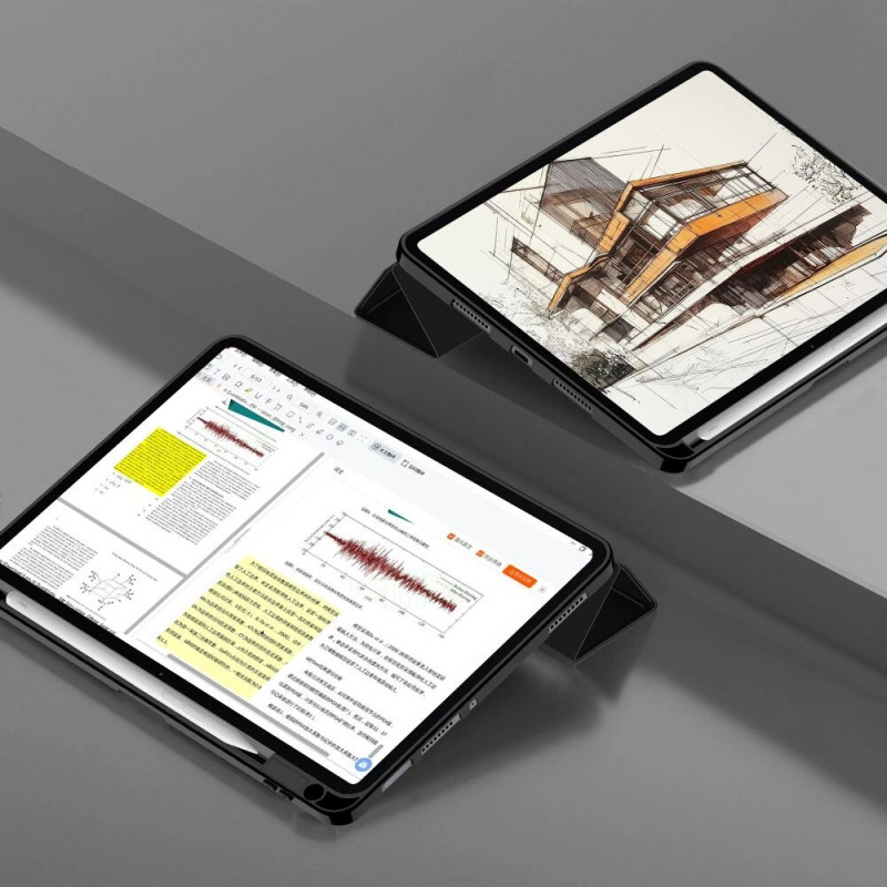 Tech-Protect SmartCase Pen planšetdatora futrālis Xiaomi Pad 8 / 8 Pro / 7 / 7 Pro, melns