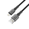 Tech-Protect Ultraboost DNA USB-A / Lightning kabelis, 12W, 2.4A, 25 cm, Iron Grey