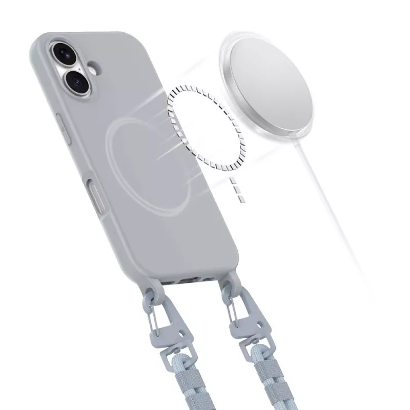 Tech-Protect MagNecklace 26328-0 MagSafe vāciņš Apple iPhone 16, pelēks