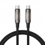 Tech-Protect UB10T Ultraboost USB-C / USB-C kabelis PD240W/QC4.0, 100 cm, melns